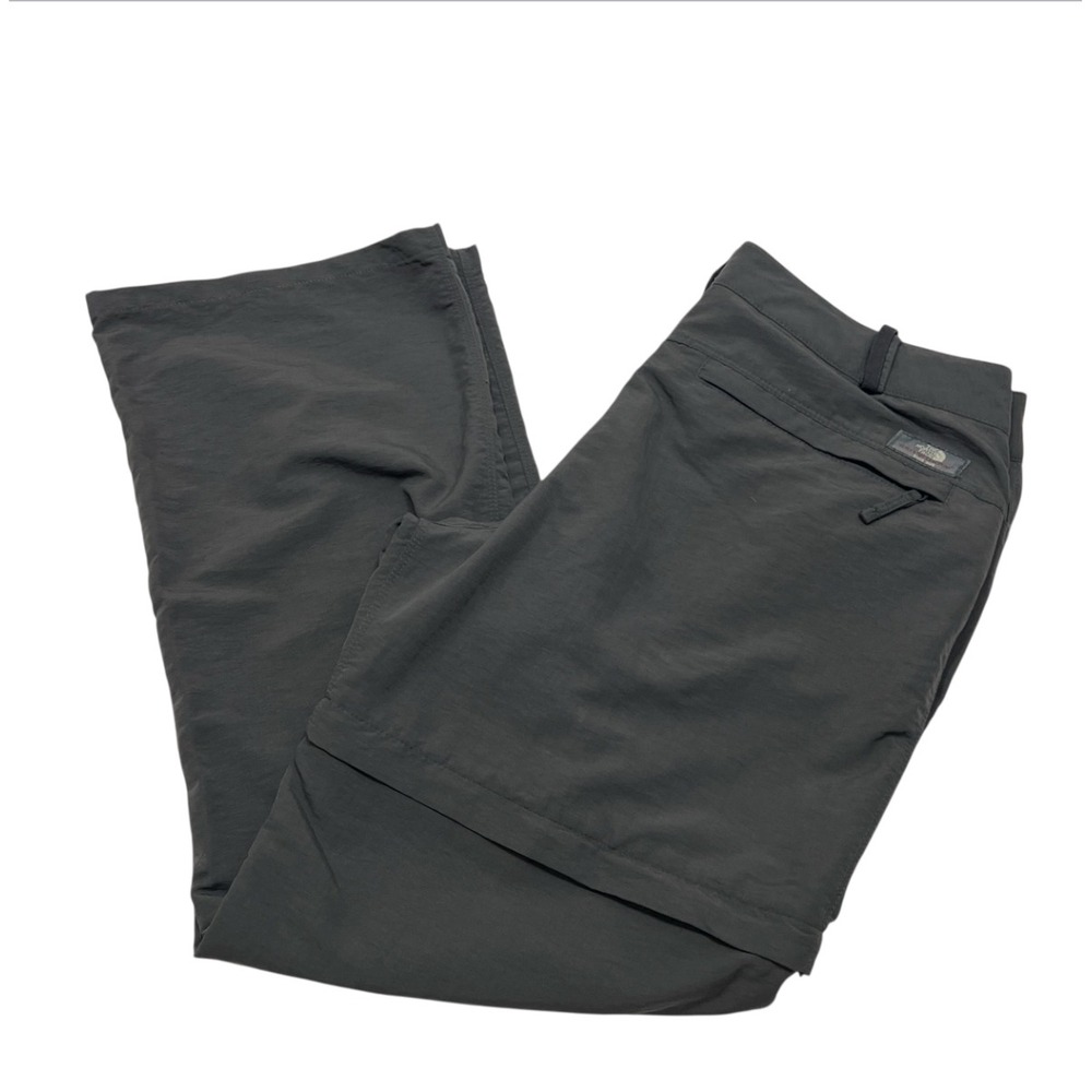 The North Face Women Size 16 Convertible Hiking Pants Shorts Gray Wide Leg Nylon